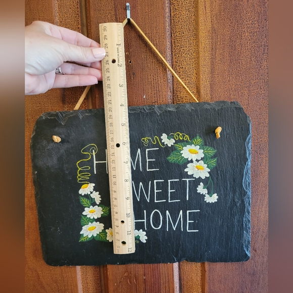 Home Sweet Home Handpainted Slate Sign, Signed MF - Picture 8 of 8